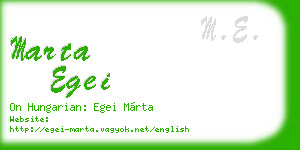 marta egei business card