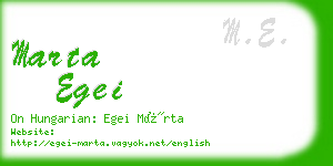 marta egei business card